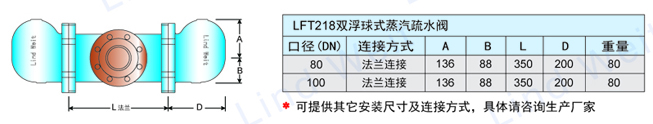 林德伟特LFT218双浮球蒸汽疏水阀